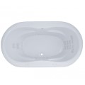 Oval Whirlpool & Air with Back Jets, Armrests, Center Drain