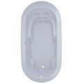 Oval Whirlpool, Arm & Foot Rests, End Drain
