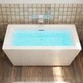 Rectangle Bath with Angled Sides, Wide Rim, Freestanding