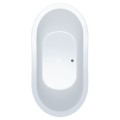 Oval Bath with Center Drain and Wide, Flat Rim