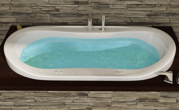 Sicily Oval Drop-in Bath with Raised Backrests