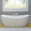 Oval Freestanding Tub with Wide Modern Rim