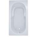 Rectangle Bath with Oval Bathing Area, Armrests