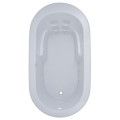 Oval Whirlpool with Flat Rim, Armrests, End Drain