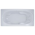 Rectangle Whirlpool & Air with Foot Rests, Armrests, End Drain