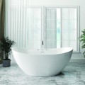 Double Slipper Freestanding Tub with Faucet Deck