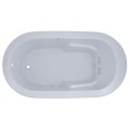 Oval Whirlpool & Air with Flat Rim, Armrests, End Drain