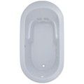 Oval Whirlpool with Flat Rim, Armrests, End Drain