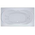 Rectangle Whirlpool & Air with Oval Bathing, Armrests, Center Drain