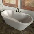 Oval Freestanding Tub with Center Drain, Smooth Skirt