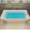 Rectangle Freestanding Tub with End Drain, Deck Mount Faucets