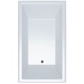 Rectangle Bath with End Drain and Wide, Flat Rim