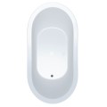 Oval Bath with End Drain and Wide, Flat Rim