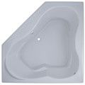 Corner Bathtub with a Raised Backrest and Comfortable Armrests for 2