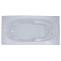 Rectangle Whirlpool & Air with Oval Bathing Area, Raised Neck Rest, Foot Rests, Armrests