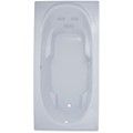 Rectangle Whirlpool with Oval Bathing Well, Arm & Foot Rests, End Drain