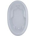 Oval Whirlpool with Raised Backrest, Arm & Foot Rests, End Drain