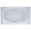 Rectangle Whirlpool & Air with Oval Bathing Area, Raised Neck Rest, Foot Rests, Armrests