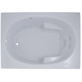 Rectangle Whirlpool & Air with Oval Bathing Well, Armrests, End Drain