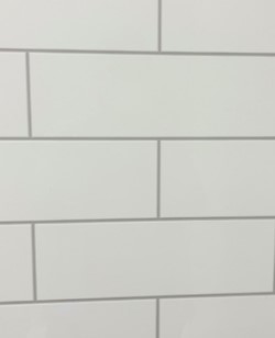 White Subway Pattern with Gray Grout Lines