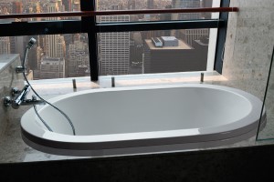 Contemporary Oval Drop-in Tub