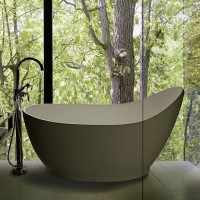 Freestanding Slipper Bath, Higher on One End