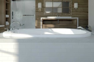 Contemporary Oval Drop-in Tub