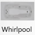 Rectangle Bath with End Drain, 7 Whirlpool Jets