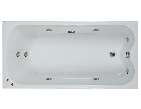 Bath with Extended Leg Area, 8 Whirlpool Jets