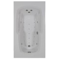 Rectangle Bathtub with Armrests, End Drain