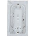 Rectangle Bathtub with Armrests, End Drain