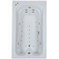 Rectangle Bath, Jets, Rounded Interior, Armrests, End Drain