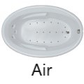 Air Jets on Tub Bottom and Back Rest