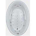Oval Jetted Bathtub, End Drain, Armrests