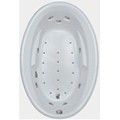 Oval Bathtub with End Drain and Armrests