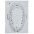 Rectangle Bathtub with Oval Inside, Grab Bars