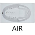 Air Jets on Tub Bottom and Back Rest