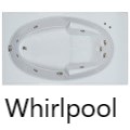Rectangle Bath with Oval Bathing Area, Seat, Armrests, 9 Whirlpool Jets
