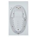 Rectangle Bathtub, Oval Interior, Armrests