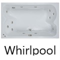 Rectangle Tub with 2 Bathing Areas, 12 Whirlpool Jets