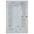Rectangle Bathtub with 2 Bathing Wells, Center Drain