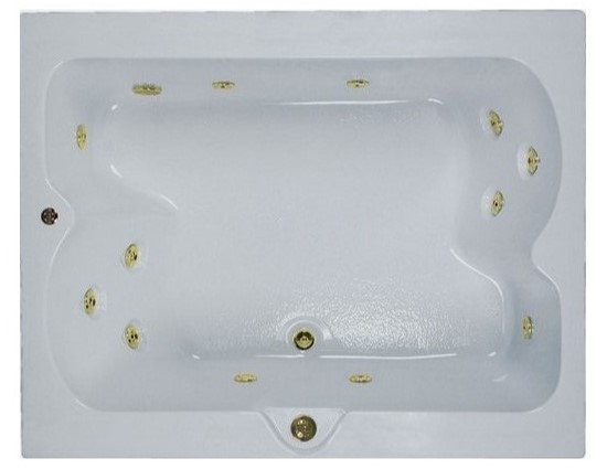 Wide Elite Bath for 2, Face-to-face Bathing, 12 Whirlpool Jets