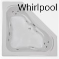 Corner Tub with 2 Backrests, Armrests for 2 Bathers, 12 Whirlpool Jets