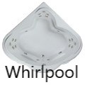 Corner Bath with 3 Backrests, Curving Front, Armrests, 19 Whirlpool Jets