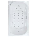 Rectangle Tub, Oval Interior, 2 Raised Backrests, Center Side Drain