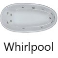 Egg Shape Oval Bath, End Drain, 10 Whirlpool Jets