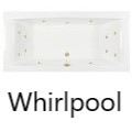 Rectangle Bath with Center-Side Drain, 12 Whirlpool Jets