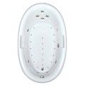 Oval Bath with Grab Bars, End Drain