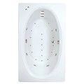 Rectangle Bath, Oval Interior, Jets, Center Side Drain