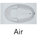 Air Jets on Tub Bottom and Back Rest